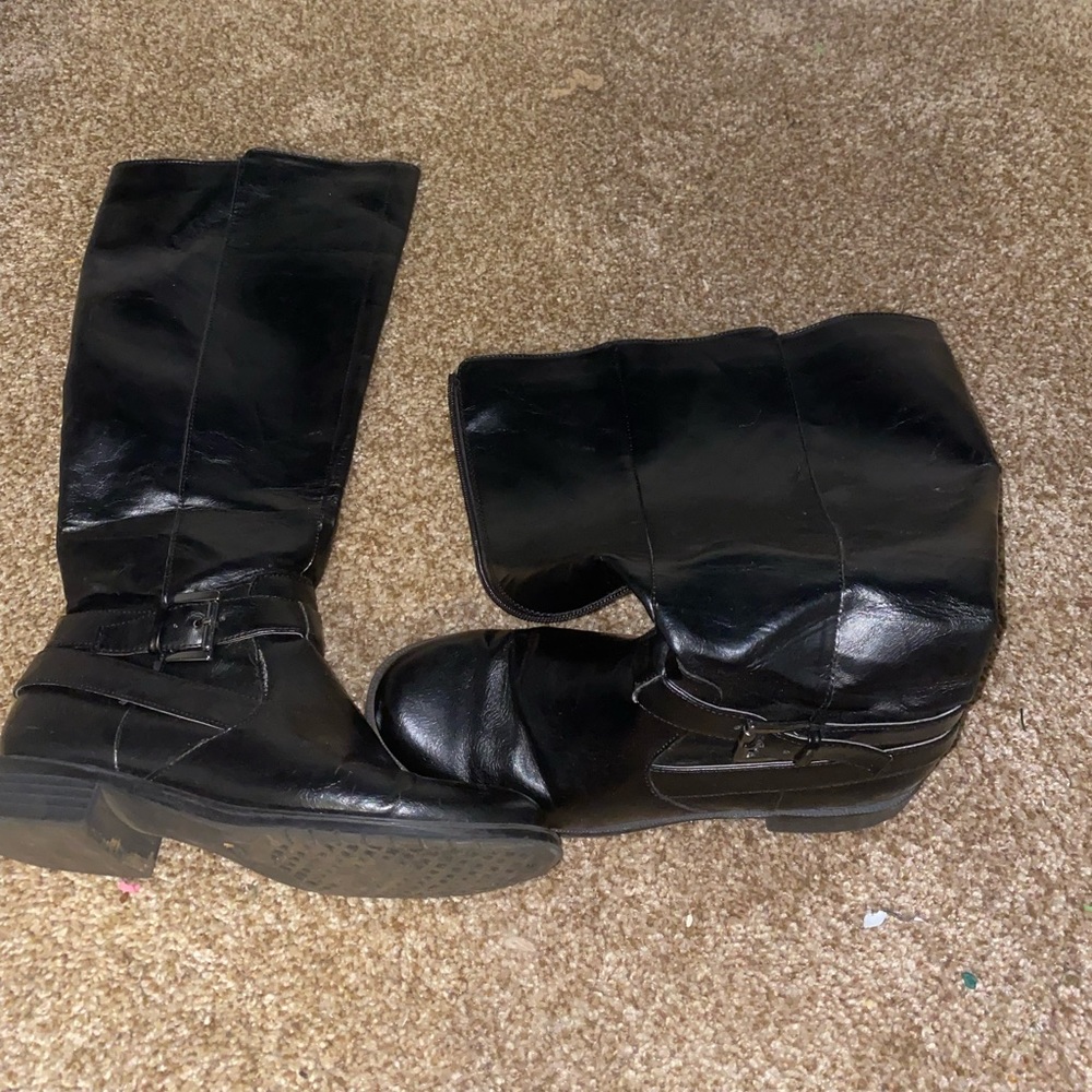 black riding boots